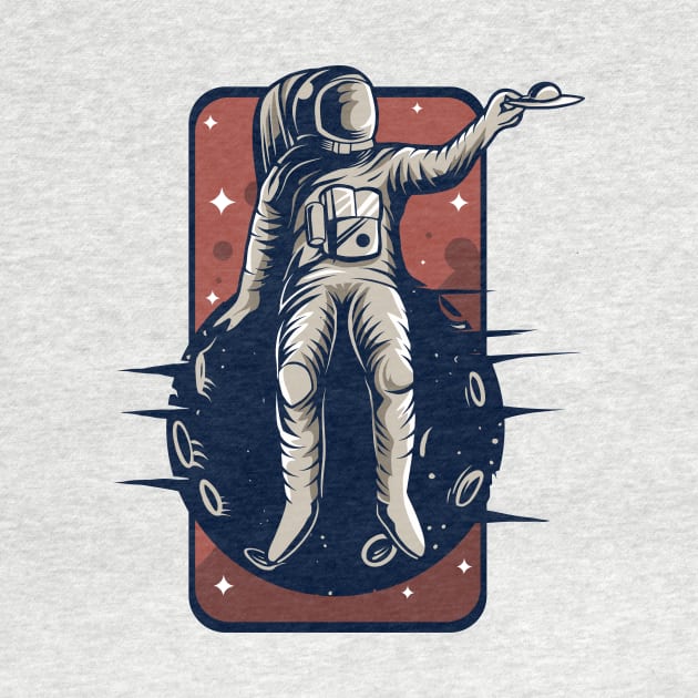 Astronaut on a planet by Frispa